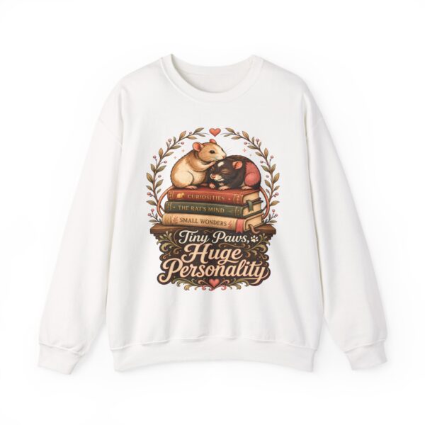 Hamster Booklover Sweatshirt — "Tiny Paws, Huge Personality" Cozy Crewneck