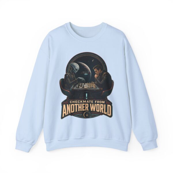 Checkmate From Another World Sweatshirt - Alien vs Human Chess Graphic Crewneck