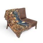Woven Blanket - Moonlit Bunny Caravan Tapestry Throw