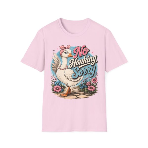 No Honking Sorry Goose T-Shirt — Retro Floral Graphic Tee
