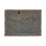 Woven Blanket - Moonlit Bunny Caravan Tapestry Throw