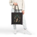 Vintage Penguin Floral Canvas Tote — Art Deco Calla Lily Cotton Tote