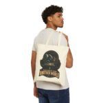 Checkmate From Another World Cotton Canvas Tote — Alien vs Human Chess Graphic