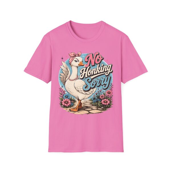 No Honking Sorry Goose T-Shirt — Retro Floral Graphic Tee