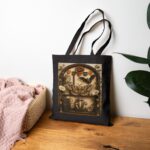 Vintage Botanical Moth Tote Bag — Natural History Illustration Canvas Tote