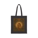 Leo Zodiac Cotton Canvas Tote Bag — Boho Astrology Lion Design