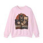 Cat Office Sweatshirt — "Barely Awake, Running the Office" Cozy Crewneck