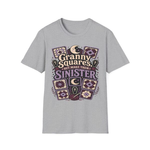 Granny Squares But Make Them Sinister T-Shirt — Gothic Crochet Retro Tee