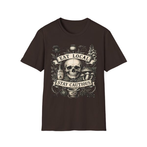 Eat Local Skull Botanical Illustration T-Shirt | Stay Cautious, Poisonous Plants