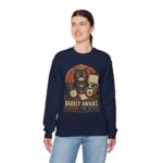 Cat Office Sweatshirt — "Barely Awake, Running the Office" Cozy Crewneck