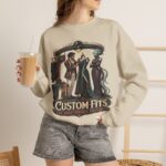 Crewneck Sweatshirt — 'Custom Fits: Questionable Anatomy' Vintage Tailor & Phantom Design