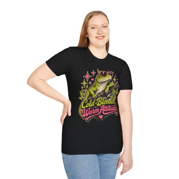 Cute Frog Tee — "Cold-Blooded, Warm Attitude" Sunglasses Lizard T-Shirt