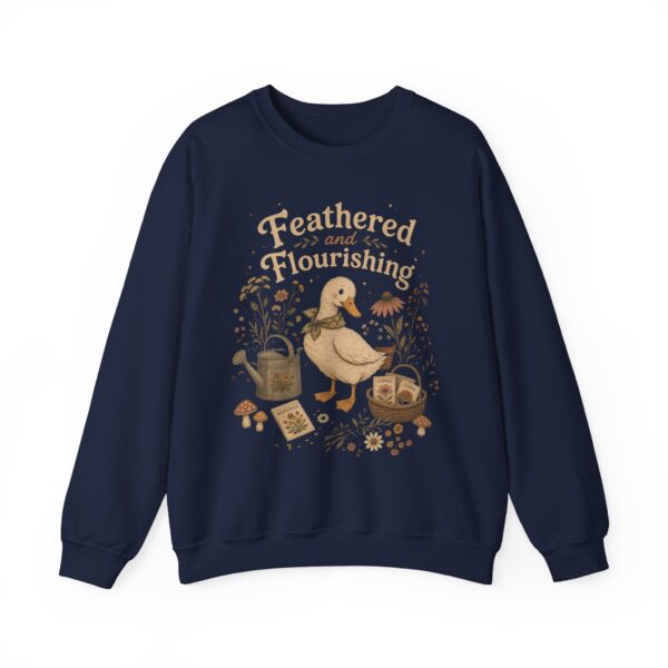 Duck Gardening Sweatshirt — "Feathered and Flourishing" Cozy Crewneck