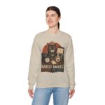 Cat Office Sweatshirt — "Barely Awake, Running the Office" Cozy Crewneck