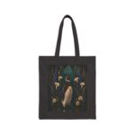 Vintage Penguin Floral Canvas Tote — Art Deco Calla Lily Cotton Tote