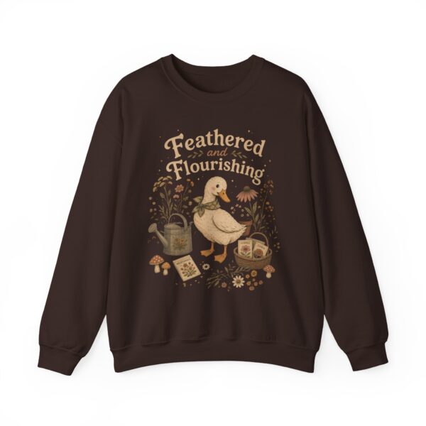 Duck Gardening Sweatshirt — "Feathered and Flourishing" Cozy Crewneck