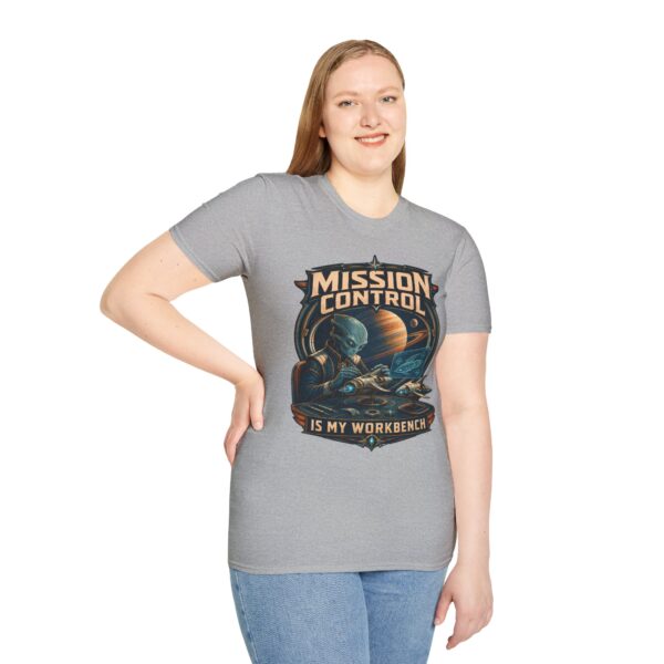 Mission Control T-Shirt — 'Mission Control is My Workbench' Retro Space Workshop Tee