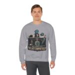 Crewneck Sweatshirt — "Unclaimed Since The Last Starport Delay" Alien Concierge Graphic