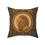 Leo Zodiac Lion Decorative Pillow — Astrological Sun Sign Throw Pillow