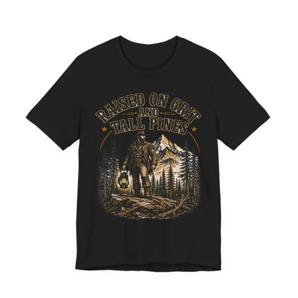 Raised on Grit and Tall Pines Mountain Tee