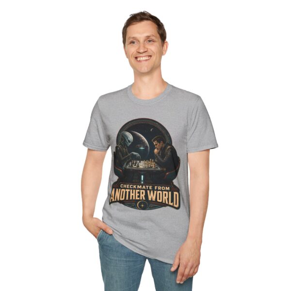 Checkmate From Another World T‑Shirt — Alien vs. Human Chess Graphic Tee