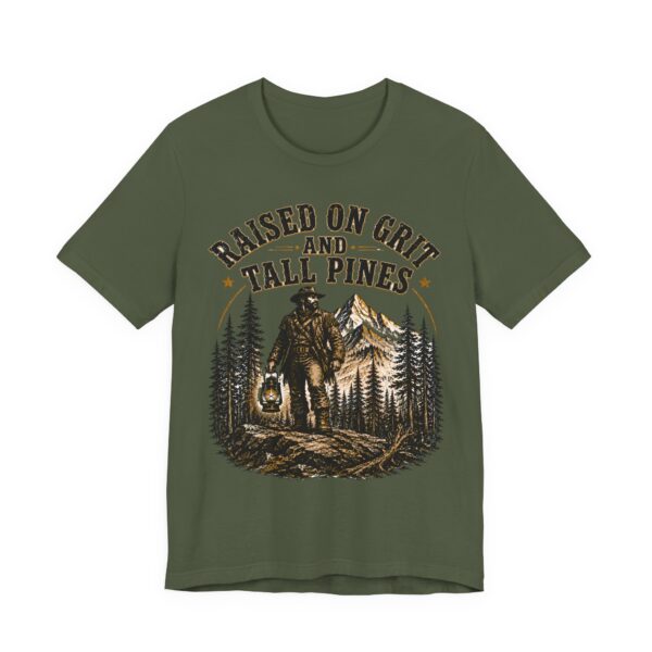 Raised on Grit and Tall Pines Mountain Tee