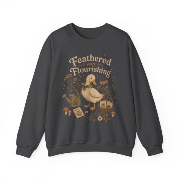 Duck Gardening Sweatshirt — "Feathered and Flourishing" Cozy Crewneck