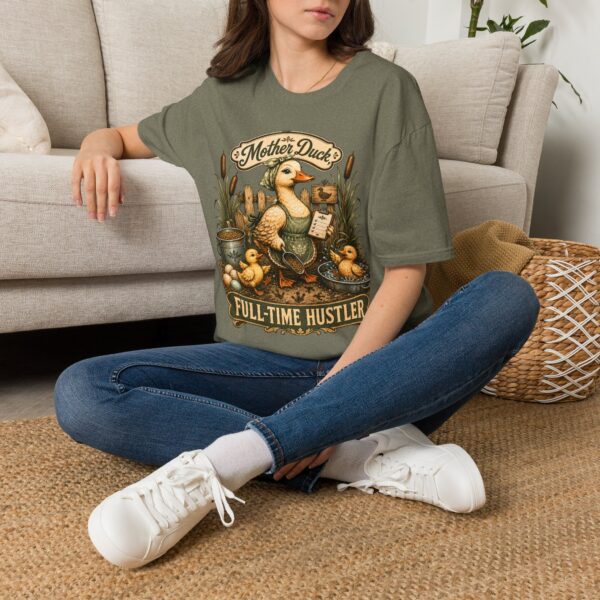 Mother Duck T-Shirt — "Mother Duck: Full-Time Hustler" Vintage Farmyard Tee