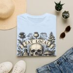 Eat Local Skull Botanical Illustration T-Shirt | Stay Cautious, Poisonous Plants