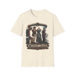 Vintage Tailor Shop T-Shirt — "Custom Fits" Fantasy RPG Graphic Tee