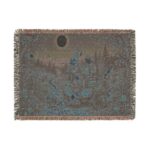 Woven Blanket - Moonlit Bunny Caravan Tapestry Throw