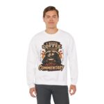 Coffee Raccoon Sweatshirt — "I Need Coffee Not Commentary" Cozy Crewneck