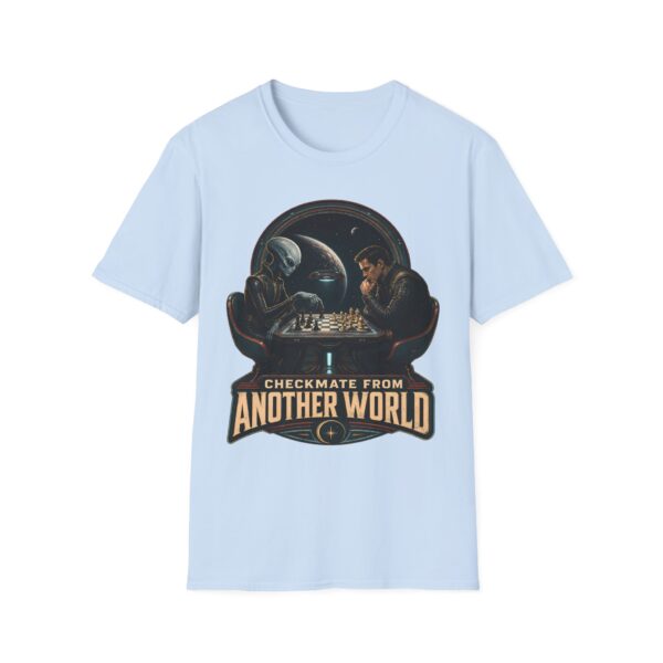 Checkmate From Another World T‑Shirt — Alien vs. Human Chess Graphic Tee