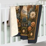 Sagittarius Sherpa Fleece Blanket — Astrological Centaur Zodiac Throw