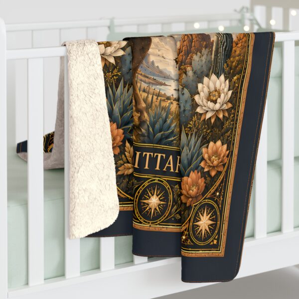 Sagittarius Sherpa Fleece Blanket — Astrological Centaur Zodiac Throw