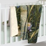 Shoebill Heron Sherpa Blanket – Vintage Botanical Wildlife Throw