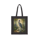 Heron Marsh Canvas Tote Bag — Vintage Art Nouveau Botanical Market & Beach Tote