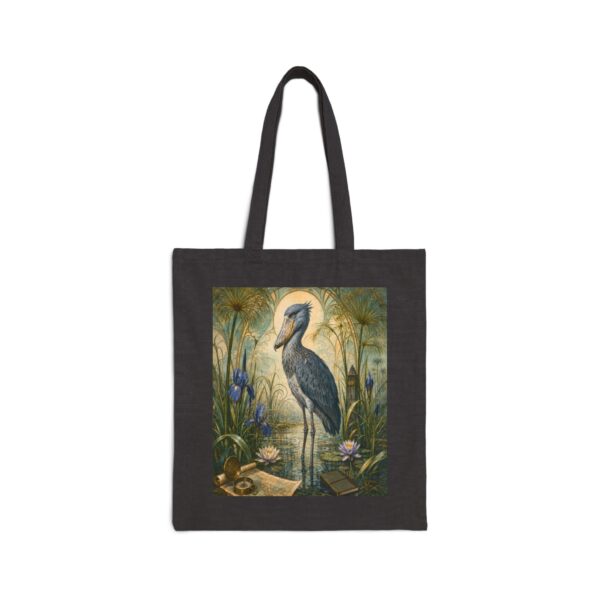 Heron Marsh Canvas Tote Bag — Vintage Art Nouveau Botanical Market & Beach Tote