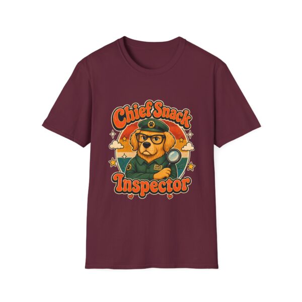 Chief Snack Inspector Vintage Dog Detective T-Shirt