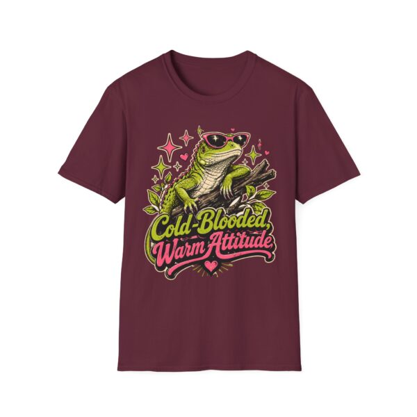 Cute Frog Tee — "Cold-Blooded, Warm Attitude" Sunglasses Lizard T-Shirt