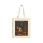 Halloween Ghost Tote Bag — Cute Spooky Pumpkin Window Cotton Canvas Tote