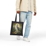 Heron Marsh Canvas Tote Bag — Vintage Art Nouveau Botanical Market & Beach Tote