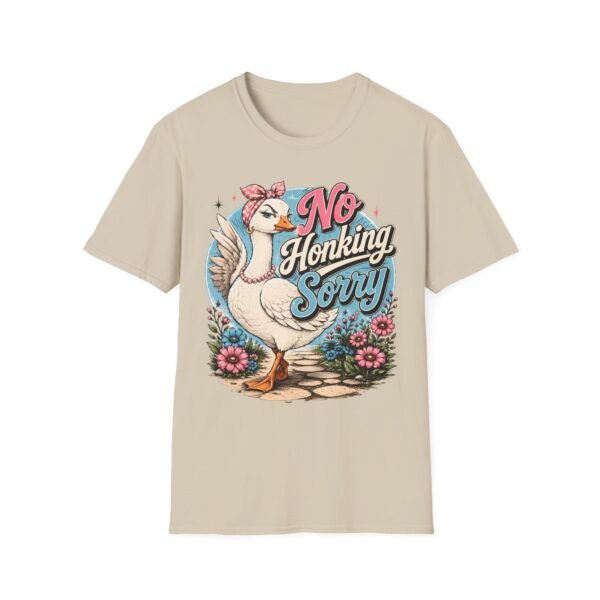 No Honking Sorry Goose T-Shirt — Retro Floral Graphic Tee