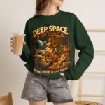 Deep Space Soup Counter Crewneck Sweatshirt — Retro Sci‑Fi Diner Graphic ("Serving Comfort in Cold Orbits")