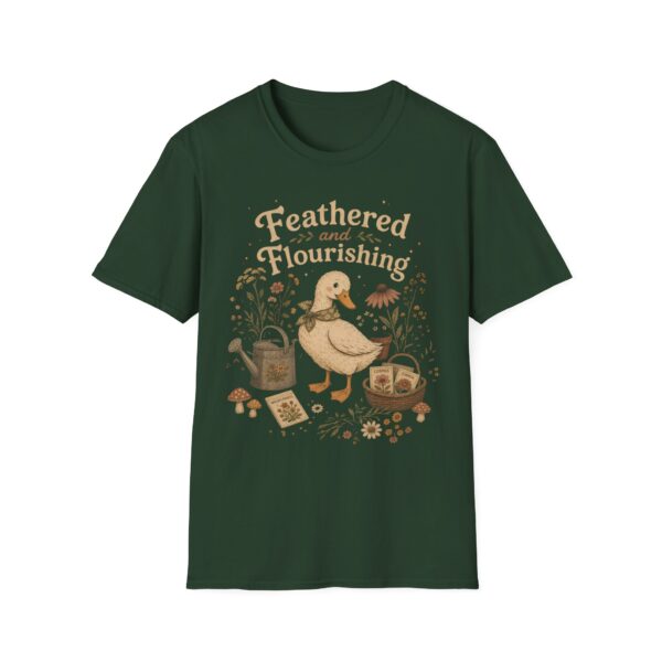 Feathered and Flourishing Duck Tee — Cottagecore Floral Graphic T-Shirt