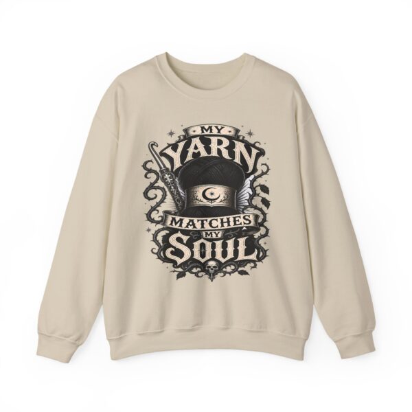 Knitting Sweatshirt — “My Yarn Matches My Soul” Cottagecore Pullover