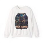 Retro Arcade Space Sweatshirt — "High Scores Across the Galaxy" Crewneck