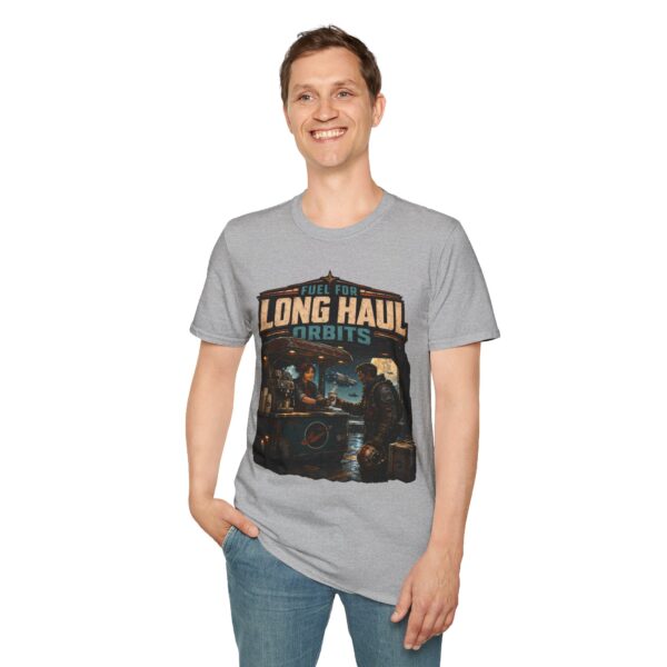 Long Haul Orbits T‑Shirt — Vintage Space Travel Graphic Tee ("Fuel for Long Haul Orbits")