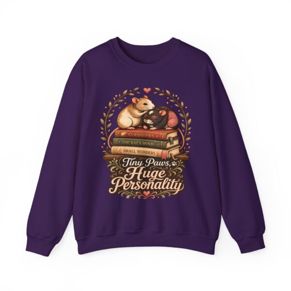 Hamster Booklover Sweatshirt — "Tiny Paws, Huge Personality" Cozy Crewneck