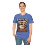My Morning Voice Is Caffeinated T-Shirt — Coffee, Mic & Soundwave Vintage Tee